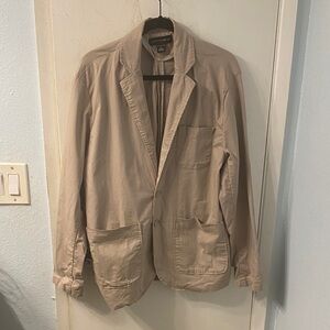 Saks Fifth Avenue Flawed Men's Tan Lightweight Jacket Size Large